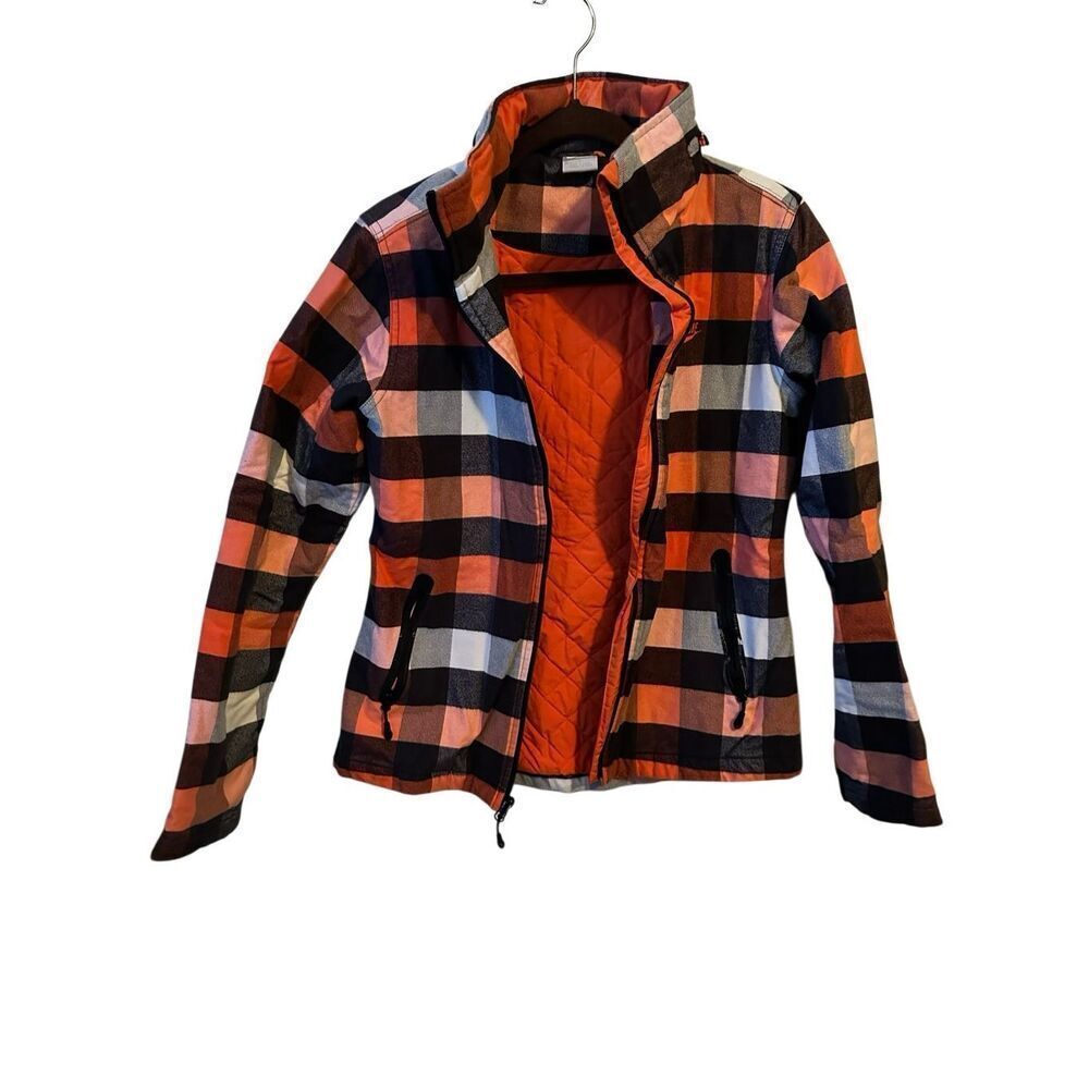 Nike 6.0 Quilted Flannel Buffalo Plaid Jacket - Orange/Black - Medium